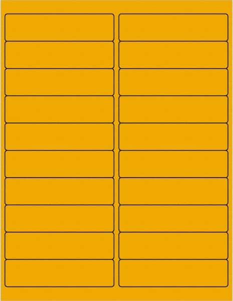 Tape Logic - 4" Long, Fluorescent Orange Paper Laser Label - For Laser Printers - A1 Tooling