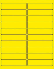 Tape Logic - 4" Long, Fluorescent Yellow Paper Laser Label - For Laser Printers - A1 Tooling