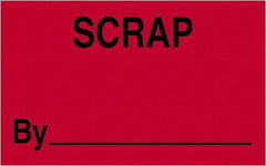 Tape Logic - 2" Long, Fluorescent Red Paper Shipping Label - For Multi-Use - A1 Tooling