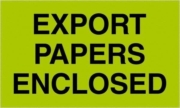 Tape Logic - 5" Long, Fluorescent Green Paper Shipping Label - For Multi-Use - A1 Tooling