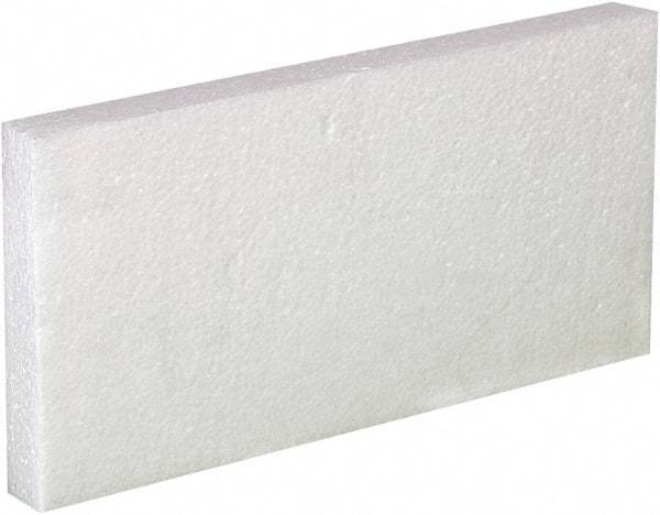 Made in USA - 12" Long x 6" Wide x 1" High x 1" Thick Polystyrene Foam - White, Case - A1 Tooling