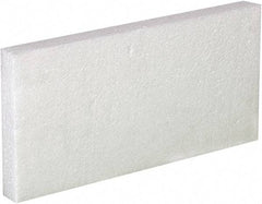 Made in USA - 12" Long x 6" Wide x 1" High x 1" Thick Polystyrene Foam - White, Case - A1 Tooling