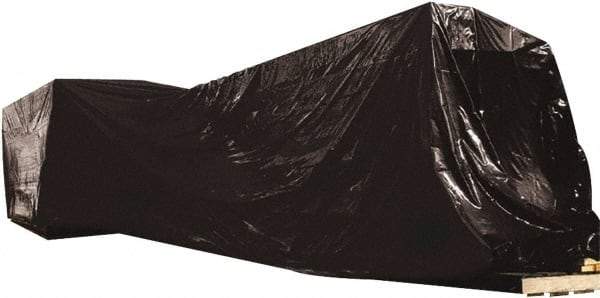 Made in USA - 100" Long x 24" Wide Polyethylene Plastic Film - Black, Case - A1 Tooling