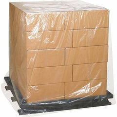 Made in USA - 45" Long x 55" Wide x 75" High Pallet Cover - Clear, Case, 25 Piece - A1 Tooling