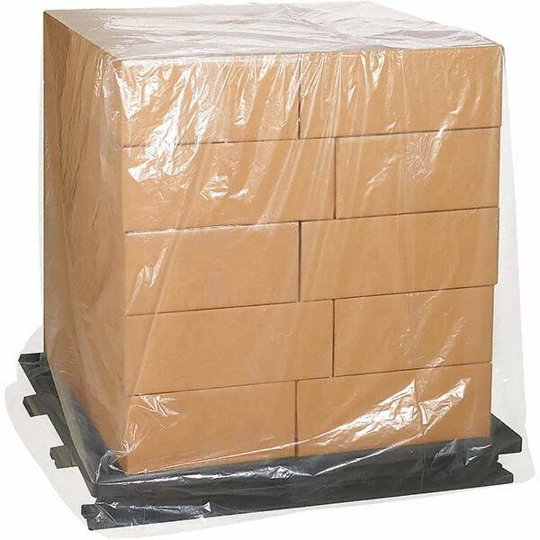 Made in USA - 46" Long x 48" Wide x 96" High Pallet Cover - Clear, Case, 25 Piece - A1 Tooling