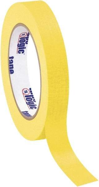 Tape Logic - 3/4" Wide x 60 Yd Long Yellow Crepe Paper Masking Tape - 4.9 mil Thick - A1 Tooling