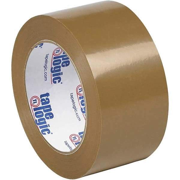 Tape Logic - 2" x 110 Yd Tan Rubber Adhesive Packaging Tape - Polypropylene Film Backing, 1.9 mil Thick, 22 Lb Tensile Strength - A1 Tooling