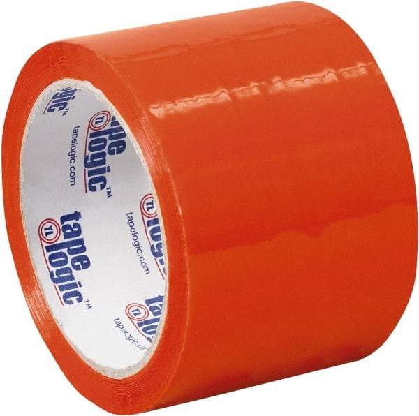 Tape Logic - 3" x 55 Yd Orange Acrylic Adhesive Packaging Tape - Polypropylene Film Backing, 2.2 mil Thick, 21.4 Lb Tensile Strength - A1 Tooling