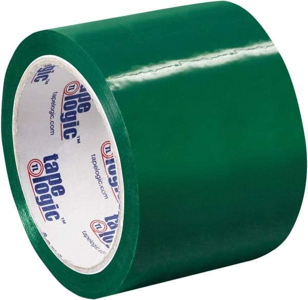 Tape Logic - 3" x 55 Yd Green Acrylic Adhesive Packaging Tape - Polypropylene Film Backing, 2.2 mil Thick, 21.4 Lb Tensile Strength - A1 Tooling