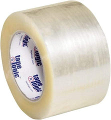 Tape Logic - 3" x 110 Yd Clear Hot Melt Adhesive Packaging Tape - Polypropylene Film Backing, 2.5 mil Thick, 36 Lb Tensile Strength - A1 Tooling