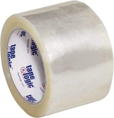 Tape Logic - 3" x 55 Yd Clear Hot Melt Adhesive Packaging Tape - Polypropylene Film Backing, 3 mil Thick, 45 Lb Tensile Strength - A1 Tooling