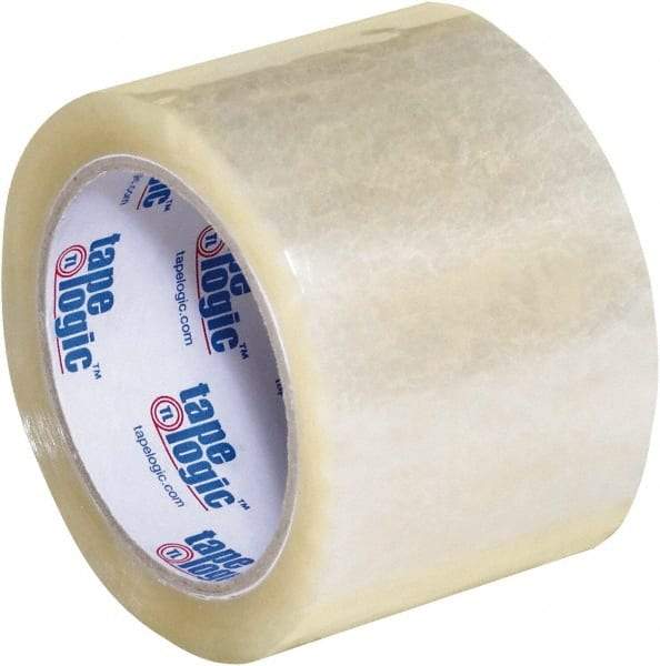 Tape Logic - 3" x 55 Yd Clear Acrylic Adhesive Packaging Tape - Polypropylene Film Backing, 2.6 mil Thick, 24.7 Lb Tensile Strength - A1 Tooling