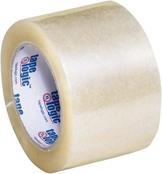 Tape Logic - 3" x 55 Yd Clear Hot Melt Adhesive Packaging Tape - Polypropylene Film Backing, 2.5 mil Thick, 36 Lb Tensile Strength - A1 Tooling