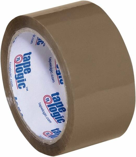 Tape Logic - 2" x 55 Yd Tan Acrylic Adhesive Packaging Tape - Polypropylene Film Backing, 2 mil Thick, 20 Lb Tensile Strength - A1 Tooling