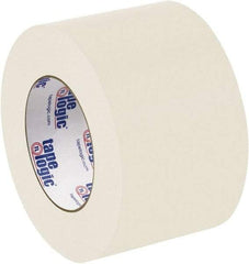 Tape Logic - 3" x 60 Yd Natural White Rubber Adhesive Packaging Tape - Paper Backing, 8 mil Thick - A1 Tooling