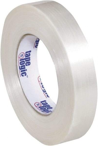 Tape Logic - 1" x 60 Yd Clear Hot Melt Adhesive Strapping Tape - Polypropylene Film Backing, 5.9 mil Thick, 320 Lb Tensile Strength - A1 Tooling