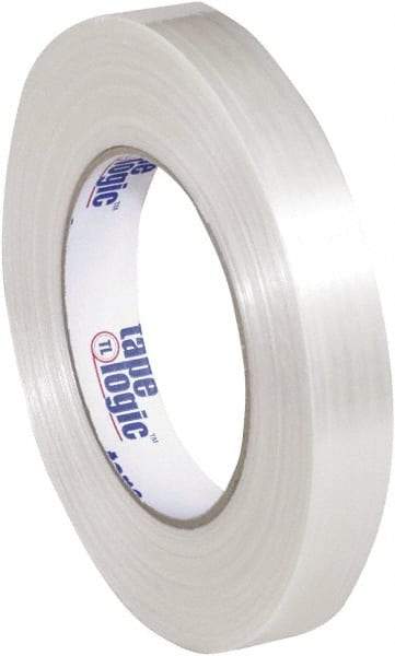 Tape Logic - 3/4" x 60 Yd Clear Hot Melt Adhesive Strapping Tape - Polypropylene Film Backing, 5.9 mil Thick, 320 Lb Tensile Strength - A1 Tooling