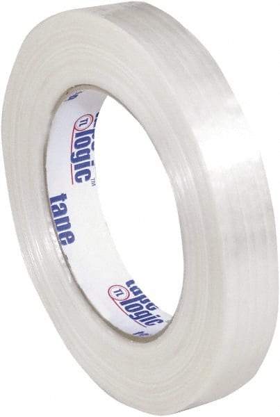 Tape Logic - 3/4" x 60 Yd Clear Hot Melt Adhesive Strapping Tape - Polypropylene Film Backing, 5.1 mil Thick, 275 Lb Tensile Strength - A1 Tooling