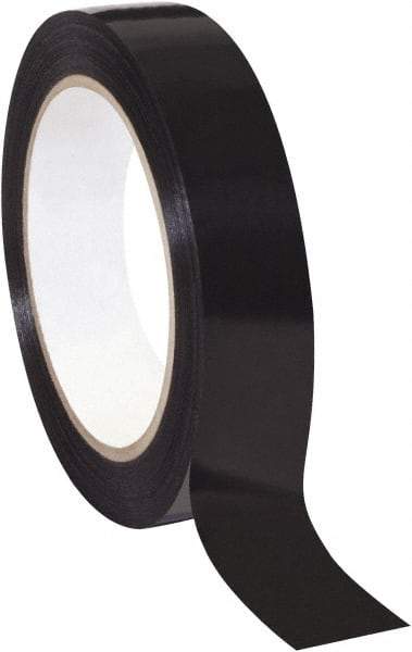 Tape Logic - 1" x 60 Yd Black Rubber Adhesive Strapping Tape - Polypropylene Film Backing, 2.7 mil Thick, 90 Lb Tensile Strength - A1 Tooling