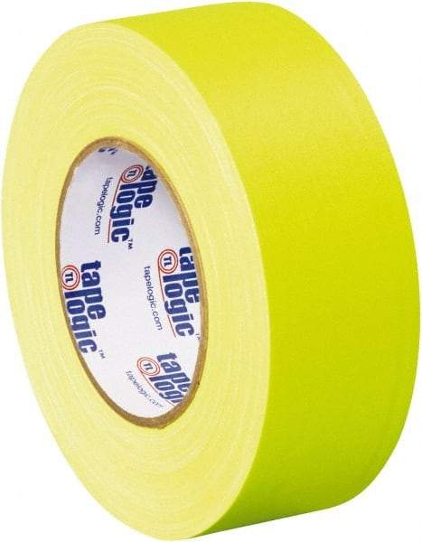 Tape Logic - 2" x 50 Yds Fluorescent Yellow Gaffers Tape - 11 mil, Rubber Adhesive - A1 Tooling