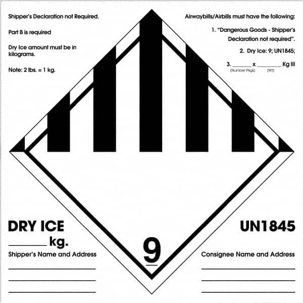 Tape Logic - 6" Long, Black/White Paper D.O.T. Labels - For Multi-Use - A1 Tooling