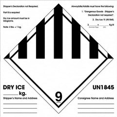 Tape Logic - 6" Long, Black/White Paper D.O.T. Labels - For Multi-Use - A1 Tooling