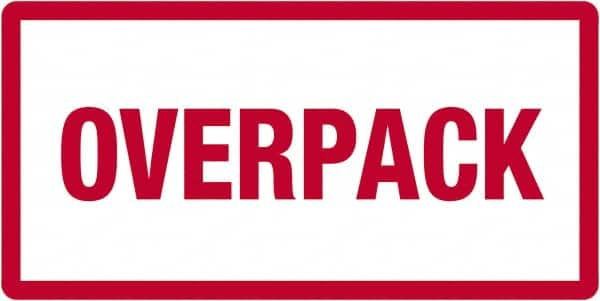 Tape Logic - 6" Long, Red/White Paper D.O.T. Labels - For Multi-Use - A1 Tooling