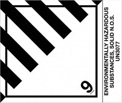 Tape Logic - 4-3/4" Long, Black/White Paper D.O.T. Labels - For Multi-Use - A1 Tooling