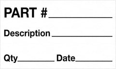 Tape Logic - 5" Long, Black/White Paper Shipping Label - For Multi-Use - A1 Tooling