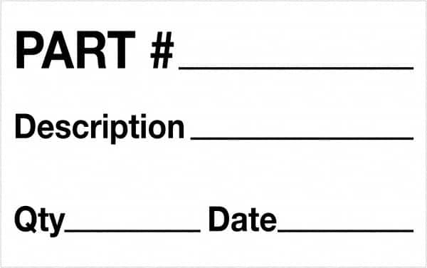 Tape Logic - 2" Long, Black/White Paper Shipping Label - For Multi-Use - A1 Tooling