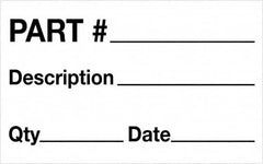 Tape Logic - 2" Long, Black/White Paper Shipping Label - For Multi-Use - A1 Tooling