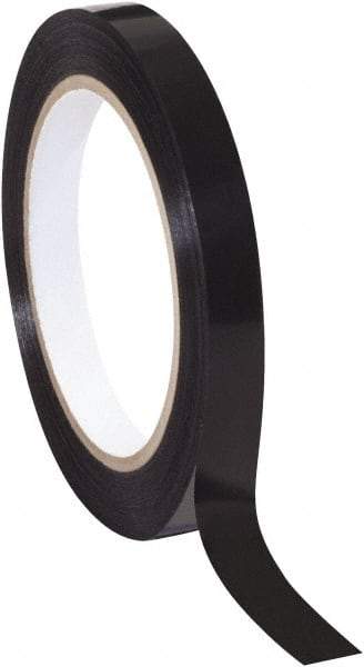 Tape Logic - 1/2" x 60 Yd Black Rubber Adhesive Strapping Tape - Polypropylene Film Backing, 2.7 mil Thick, 90 Lb Tensile Strength - A1 Tooling