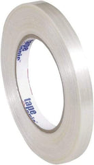 Tape Logic - 1/2" x 60 Yd Clear Hot Melt Adhesive Strapping Tape - Polypropylene Film Backing, 5.9 mil Thick, 320 Lb Tensile Strength - A1 Tooling