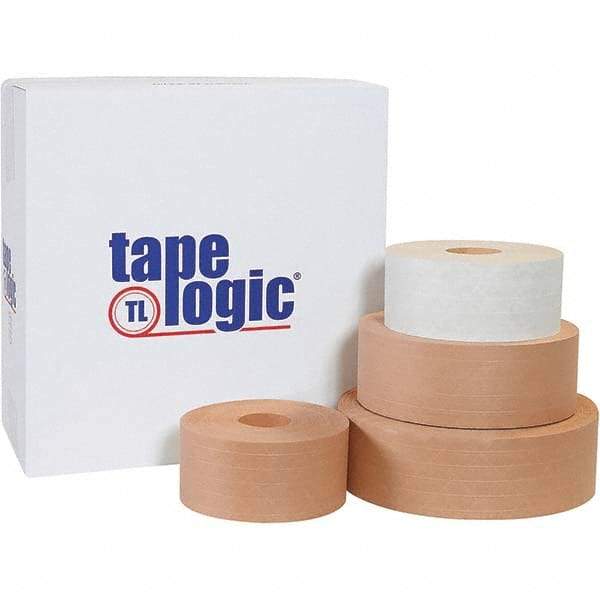 Tape Logic - 72mm x 375' White Water Activated Adhesive Packaging Tape - Paper Backing, 5 mil Thick - A1 Tooling