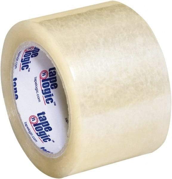 Tape Logic - 3" x 55 Yd Clear Acrylic Adhesive Packaging Tape - Polypropylene Film Backing, 3.5 mil Thick, 33.7 Lb Tensile Strength - A1 Tooling