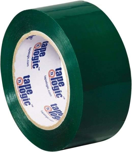 Tape Logic - 2" x 110 Yd Green Acrylic Adhesive Packaging Tape - Polypropylene Film Backing, 2.2 mil Thick, 21.4 Lb Tensile Strength - A1 Tooling