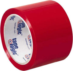 Tape Logic - 3" x 55 Yd Red Acrylic Adhesive Packaging Tape - Polypropylene Film Backing, 2.2 mil Thick, 21.4 Lb Tensile Strength - A1 Tooling