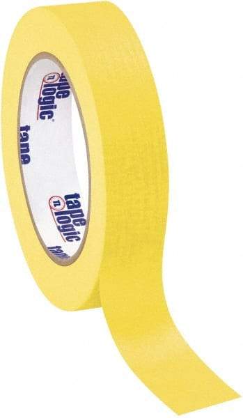 Tape Logic - 1" Wide x 60 Yd Long Yellow Crepe Paper Masking Tape - 4.9 mil Thick - A1 Tooling