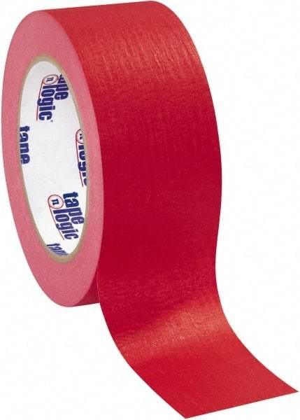 Tape Logic - 2" Wide x 60 Yd Long Red Crepe Paper Masking Tape - 4.9 mil Thick - A1 Tooling