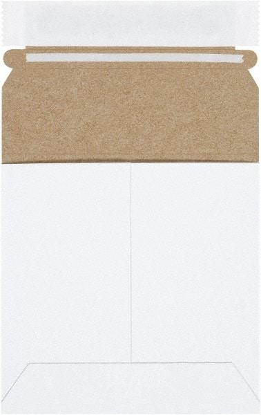 Made in USA - 5-1/8" Long x 5-1/8" Wide Peel-Off Self-Seal Flat Mailer - White - A1 Tooling