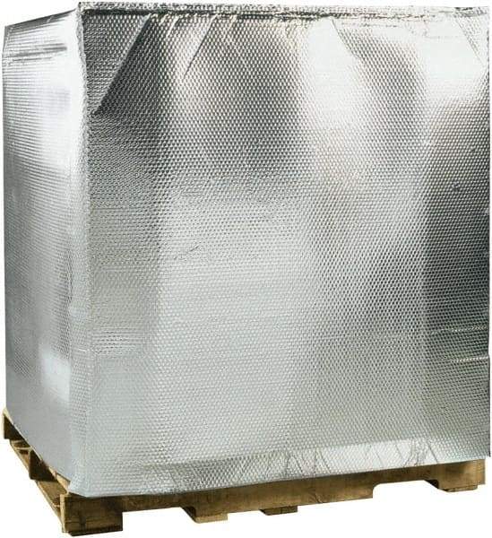 Made in USA - 48" Long x 40" Wide x 48" High x 3/16" Thick Pallet Cover - Silver, Case - A1 Tooling