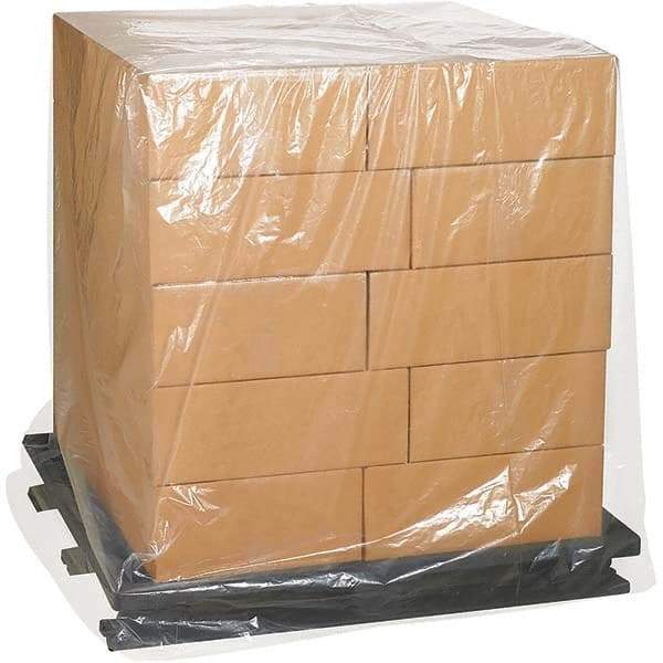 Made in USA - 46" Long x 48" Wide x 72" High Pallet Cover - Clear, Case, 100 Piece - A1 Tooling