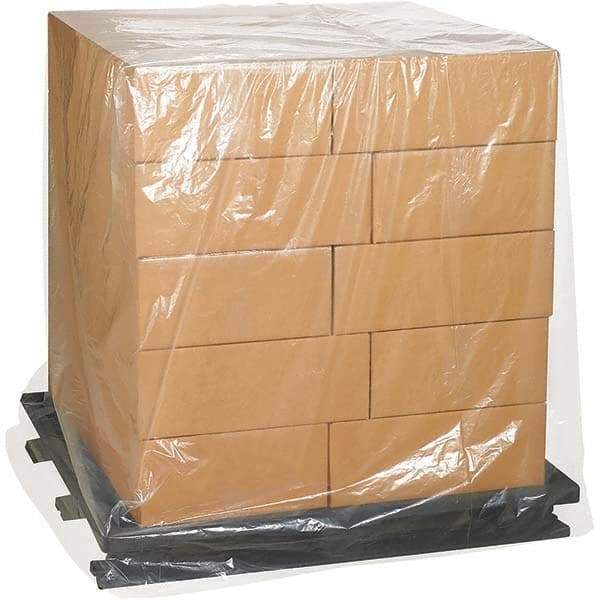 Made in USA - 48" Long x 51" Wide x 75" High Pallet Cover - Clear, Case, 100 Piece - A1 Tooling