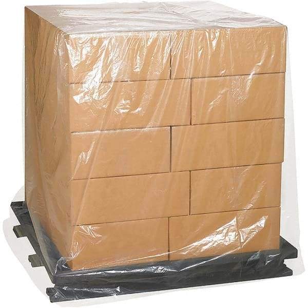 Made in USA - 48" Long x 52" Wide x 60" High Pallet Cover - Clear, Case, 50 Piece - A1 Tooling