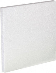 Made in USA - 12" Long x 12" Wide x 1" High x 1" Thick Polystyrene Foam - White, Case - A1 Tooling