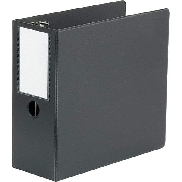 Universal One - 950 Sheet Capacity, 8-1/2 x 11", Non-View Ring Binder - Polypropylene, Black - A1 Tooling