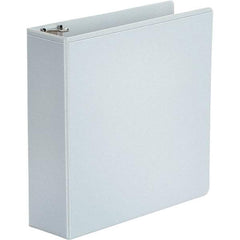 UNIVERSAL - 460 Sheet Capacity, 8-1/2 x 11", View Ring Binder - Polypropylene, White - A1 Tooling