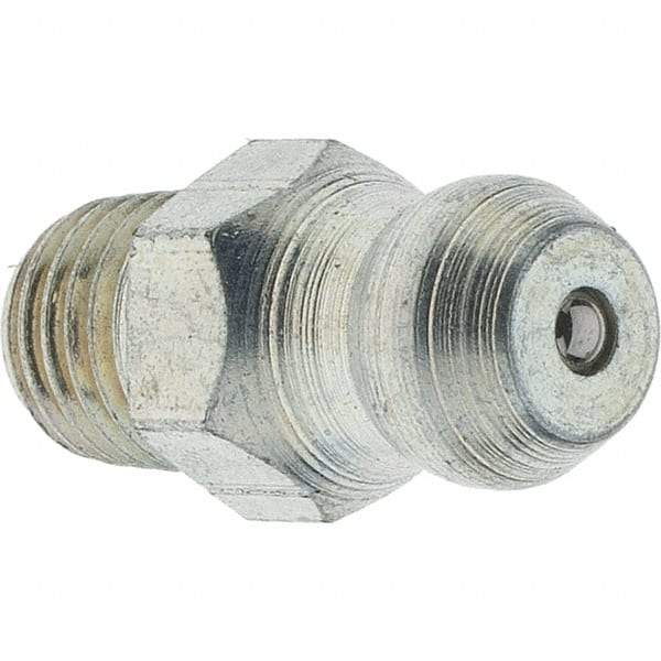 Samchully - Straight Head Angle, M6x0.75 Metric Stainless Steel Standard Grease Fitting - 7mm Hex - A1 Tooling