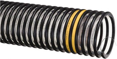 Kuriyama of America - 4" ID x 4.69" OD, 35 Max psi, 28 In. Hg, Dry Material Handling & Transfer Hose - Static Dissipative Polyurethane with Grounding Wire, -40 to 150°F, 12" Bend Radius, 60' Coil Length, Transparent - A1 Tooling