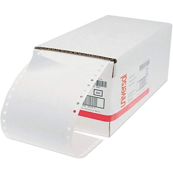 UNIVERSAL - 6" Long, White Paper Shipping Label - For Dot Matrix Printers - A1 Tooling